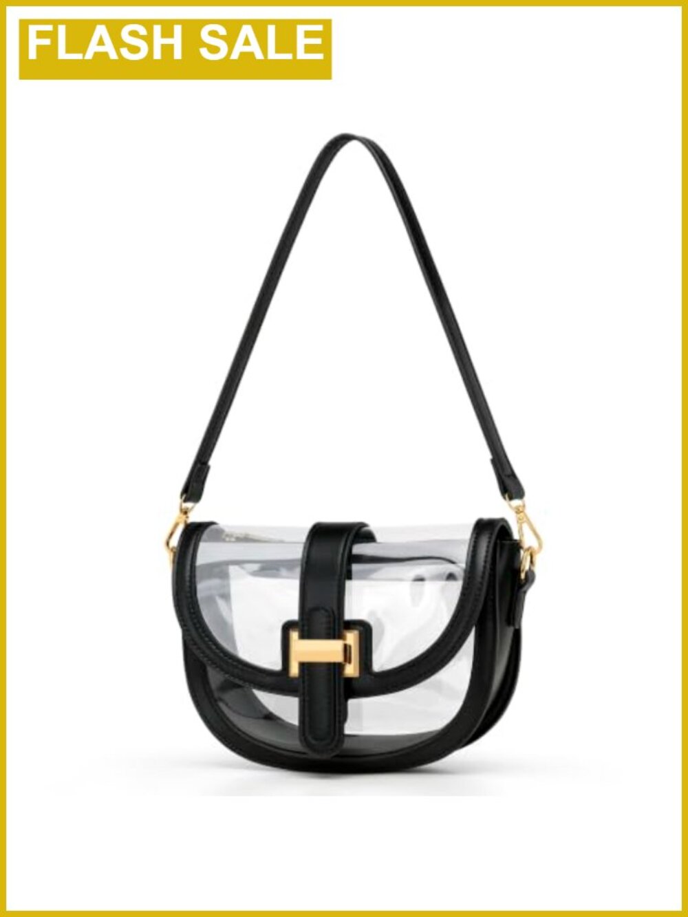 Clear Stadium Approved Mini Hobo Shoulder Bag TPU Faux Leather Crossbody